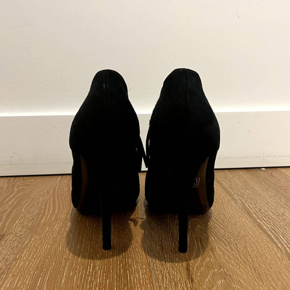 Miu Miu Black Suede Ankle boots with leather trim used - Picture 11 of 15